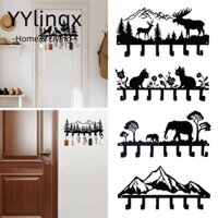 Móc chìa khóa YYLINGX, Phụ kiện trang trí nội thất màu đen Móc chìa khóa, Móc treo tường chất lượng cao