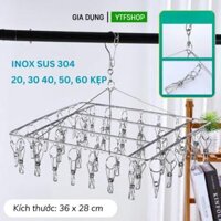 Móc Chùm Inox 304 DEMI Cao Cấp Bền Đẹp, Mắc Phơi Quần Áo