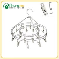 Móc chùm inox phơi đồ bền, đẹp, móc treo quần áo nhiều kẹp , phơi đồ trẻ em tiện lợi  không gỉ