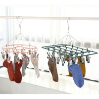 Móc chùm phơi quần áo cho bé 20- 28 kẹp, chất liệu thép không gỉ, Giá phơi vớ tất nhiều kẹp, Kẹp chùm phơi đồ trẻ em