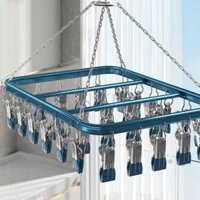 Móc chùm phơi quần áo cho bé 36 kẹp, hợp kim nhôm không gỉ