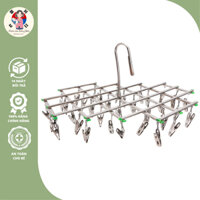 Móc Chùm Treo Quần Áo Cho Bé Móc Kẹp Inox 304 Cao Cấp Không Gỉ Treo Vớ Móc phơi Quần Áo Cho Trẻ Sơ Sinh