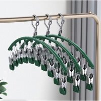 Móc chùm Treo Quần Áo Chống Trượt Chống Gió Móc Phơi Đồ Lót Đa Năng Có kẹp Chống Rơi Bằng Thép Chắc Chắn ;