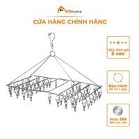 Móc chùm vuông inox chất lượng cao AVOHOME phơi đồ, phơi quần áo nhỏ cho cả gia đình