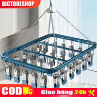 🔥Móc chùm vuông inox chất lượng cao phơi đồ, phơi quần áo nhỏ cho cả gia đình - 191919