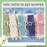 Móc chùm Ziczac Honper, Giàn phơi Móc chùm gấp gọn ziczac Honper 29 kẹp treo quần áo trẻ em cho bé Nembabyandmore