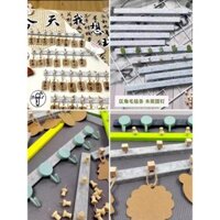 Móc dải nỉ, khu vực sáng tạo mẫu giáo, thẻ giấy kraft trống, thẻ giấy kraft không đều, thẻ nướng