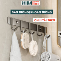 Móc Dán Tường Chịu Lực Siêu Dính KIVA Chữ C, Chất Liệu Nhôm Hàng Không Cao Cấp, Tặng Kèm Keo Siêu Dính, Ốc Vít