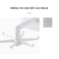 Móc dán tường - Dán kệ tủ nhà bếp - Phòng tắm - Móc treo tròn có nhiều móc con giúp treo được nhiều đồ - Màu đen - Màu trắng - Màu Trắng