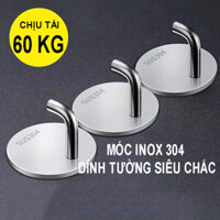 Móc Dán Tường INOX 304 Treo Đồ nặng, Treo Thớt, Nồi Niêu Treo Đồ Đa Năng CHỐNG NƯỚC, CHỐNG RỈ Dán Mọi Bề Mặt - 5 Cái