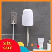Móc dán tường Inox treo bàn chải đánh răng nhà tắm, Kệ Inox 304 dán tường gạch men siêu chắc - MIN3M