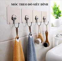 Móc dán tường móc câu INOX 304, miếng dán tráng bạc treo đồ nặng, chịu lực loại tốt G406-MDmoccau - 1 Cái