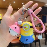 Móc gắn chìa khóa xe máy,xe đạp điện,xe máy điện hình Minion Siêu đáng yêu - Màu Hồng