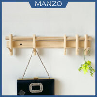 Móc Gỗ Chắc Chắn Nhập Vào Áo Treo Tường Và Mũ Móc Đóng Phòng Ngủ Treo Tường Phía Sau Cửa Lưu Trữ Móc Treo Gỗ