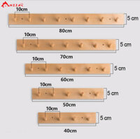 Móc gỗ treo tường trang trí, móc gỗ treo quần áo, phụ kiện  Anzzar, decor phòng ngủ - Loại 4 móc