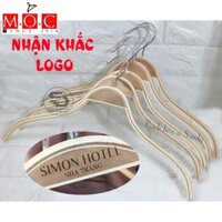 Móc gỗ ván ép vai đệm 40cm ( bộ 10 cây ) Chuẩn loại 1 móc treo quần áo
