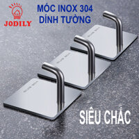 Móc INOX 304 Treo Đồ nặng, treo thớt, nồi niêu INOX 304 CHỐNG NƯỚC, CHỐNG RỈ Dán Mọi Bề Mặt - Combo 10 cái