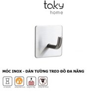 Móc Inox Treo Đồ Đa Năng, Treo Đồ Dùng Cá Nhân, Treo Chìa Khóa, Móc Dán Tường Siêu Dính, Sang Trọng. Takyhome 2000 - Móc To 2005 Bạc