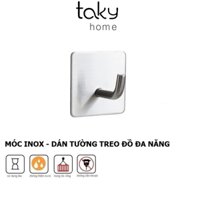 Móc Inox Treo Đồ Đa Năng, Treo Đồ Dùng Cá Nhân, Treo Chìa Khóa, Móc Dán Tường Siêu Dính, Sang Trọng. Taky home 2000 - Móc To 2005 Bạc