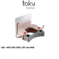 Móc Kẹp Dán Tường Treo Cán Chổi, Cây Lau Nhà Gắn Tường, Chắc Chắn, Tiện Lợi Cho Mọi Nhà -TakyHome 4029