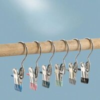 Móc Kẹp Đơn Treo Quần Áo, Mũ, Nón ,Tất, Vớ Bằng Inox Bọc Nhựa PVC