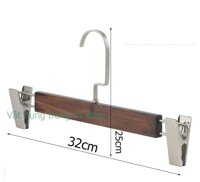 Móc kẹp gỗ nâu inox cao cấp 32cm ( phủ mờ ) ( bộ 10 móc )