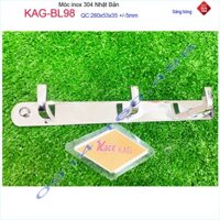 Móc khăn nhà tắm inox Kace, móc treo đồ Inox 304 Nhật Bản, móc khăn nhà tắm KAG-BL98-BL99-Bl100-BL101-BL102