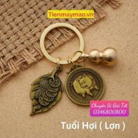 Móc Khóa 12 Con Giáp ĐỒNG THAU , treo khóa ô tô , xe máy , túi xách .... hút tài lộc may mắn ... - MÓC KHÓA ĐỒNG HEO