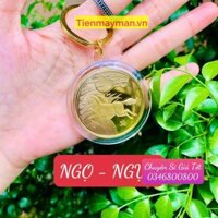 Móc Khóa 12 Con Giáp Đồng Xu Phong Thủy May Mắn - Ngọ - Ngựa