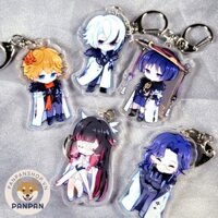 Móc khóa Anime Genshin Impact Fatui chibi (6CM) Arlecchino, Pantalone, Columbina, Tartaglia, Scaramouche, Childe