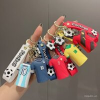 Móc khóa áo bóng đá World Cup, mặt dây chuyền, quà lưu niệm, trang trí bóng đá, quà tặng hội họp thể thao, bán buôn