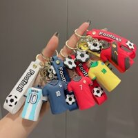 Móc khóa áo bóng đá World Cup, mặt dây chuyền, quà lưu niệm, trang trí bóng đá, quà tặng hội họp thể thao, bán buôn