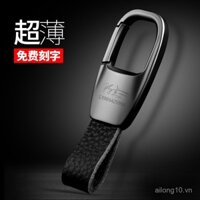 Móc khóa Audi cao cấp, mặt dây chuyền da thật cho nam, tương thích với Mercedes-Benz, Volkswagen, BMW, móc khóa xe chống thất lạc