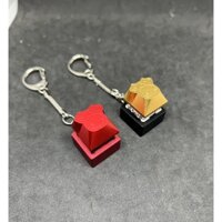 Móc khóa bàn phím cơ LED kim loại kèm keycap kim loại