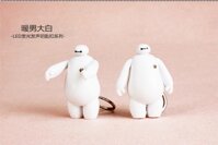 Móc khóa BAYMAX trắng phát sáng