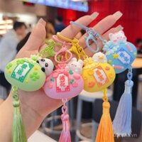 Móc khóa bùa may mắn mới với tua rua, mặt dây chuyền tinh tế, móc khóa xe hơi, trang trí cặp đôi, quà tặng