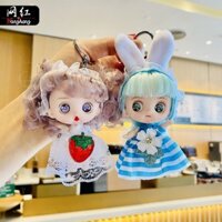 Móc khóa búp bê Barbie công chúa mắt sao hoạt hình có khớp di động, đồ chơi tinh tế cho bé gái, mặt dây chuyền túi xách