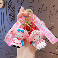 Móc khóa búp bê công chúa Sanrio hoạt hình, đồ chơi tinh tế, mặt dây chuyền túi, phụ kiện dây chuyền xe hơi, quà tặng nhỏ bán buôn