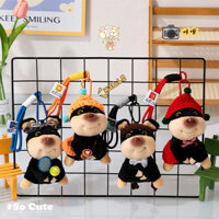 Móc khóa búp bê hình chó con con ong mới, charm túi dễ thương, quà tặng sáng tạo hài hước