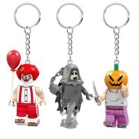 Móc khóa búp bê lắp ráp Halloween Series, móc khóa chú hề bí ngô, mặt dây chuyền túi, quà tặng sáng tạo tùy chỉnh