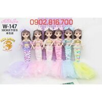 Móc khóa Búp bê nàng tiên cá 30cm đầm kim sa lấp lánh xinh đẹp búp bê barbie có 14 khớp đồ chơi quà sinh nhật cho bé gái