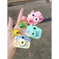 Móc khóa camera chiếu hoạt hình dễ thương với chuông, đồ chơi học sinh Cinnamoroll Kuromi, quà tặng túi xách