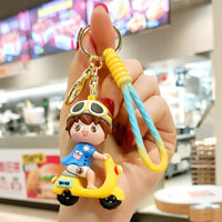 Móc Khóa Cặp Đôi Lái Xe Dây Treo Key Chain Đeo Ba lô Cặp Táp Túi Xách Hàng Chính Hãng - Boy xe vàng