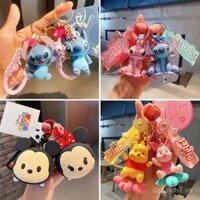 Móc khóa cặp đôi Minnie Mickey chính thức hoạt hình anime, móc khóa dễ thương Stitch Donald Duck cho phụ nữ