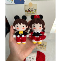 Móc khóa cặp nam nữ len