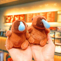 Móc khóa capybara bằng bông, gấu nhồi bông treo balo cặp túi xách dễ thương