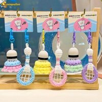 Móc khóa cầu lông dệt kim ZENPULSE, Mặt dây chuyền túi vợt cầu lông Battledore, Móc khóa thời trang ngộ nghĩnh Phụ kiện treo sáng tạo