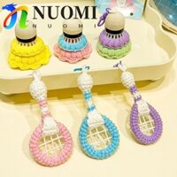 Móc khóa cầu lông dệt kim NUOMI, Mặt dây chuyền túi vợt cầu lông Battledore, Móc khóa thời trang vui nhộn Cặp đôi sáng tạo