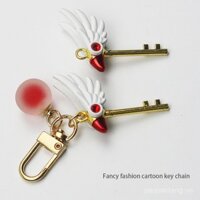 Móc khóa cây đũa thần sáng tạo Cardcaptor Sakura, móc khóa dễ thương, móc khóa Sakura biến hình, mặt dây chuyền anime