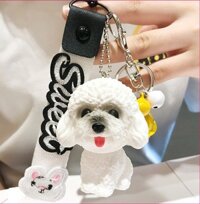 Móc Khóa Chó Lông Xù 2 màu